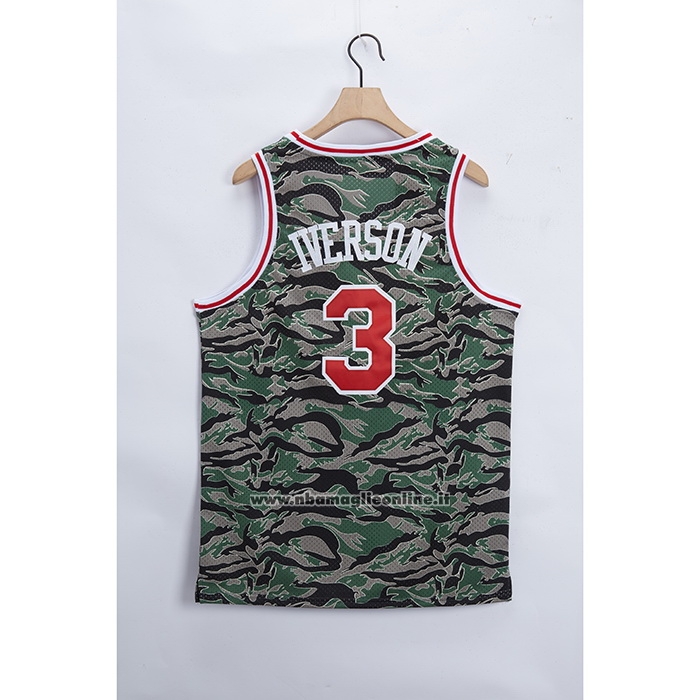 Maglia Philadelphia 76ers Allen Iverson #3 Hardwood Classics 1996-97 Camuffamento